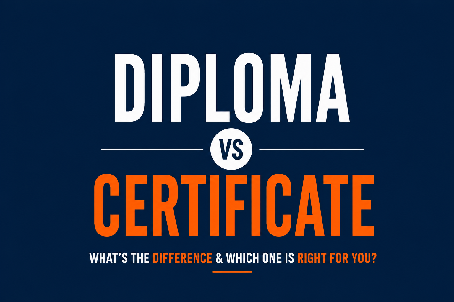 diploma vs certificate